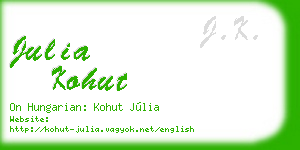 julia kohut business card